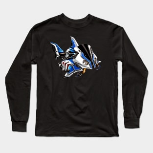 BMW S1000RR Shark White & Blue Long Sleeve T-Shirt